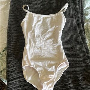White leotard dance, gymnastics, etc. adult small